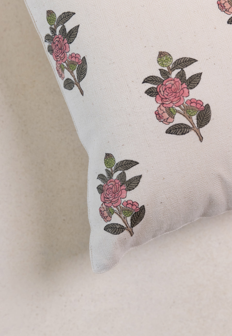 Block Rose Beauty Cushions in Beige