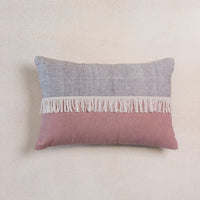 The Fringe Factor Cushions in Pink Grey