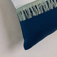 The Fringe Factor Cushions in Blue Pink
