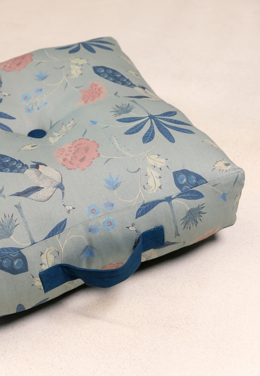 Peacock Poise Floor Cushions