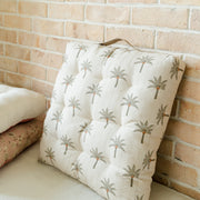 The Calm Palm  Floor Cushions in Grey