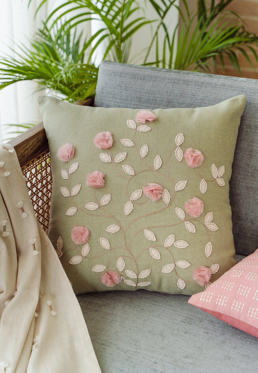 A Run of Roses Cushion Cover