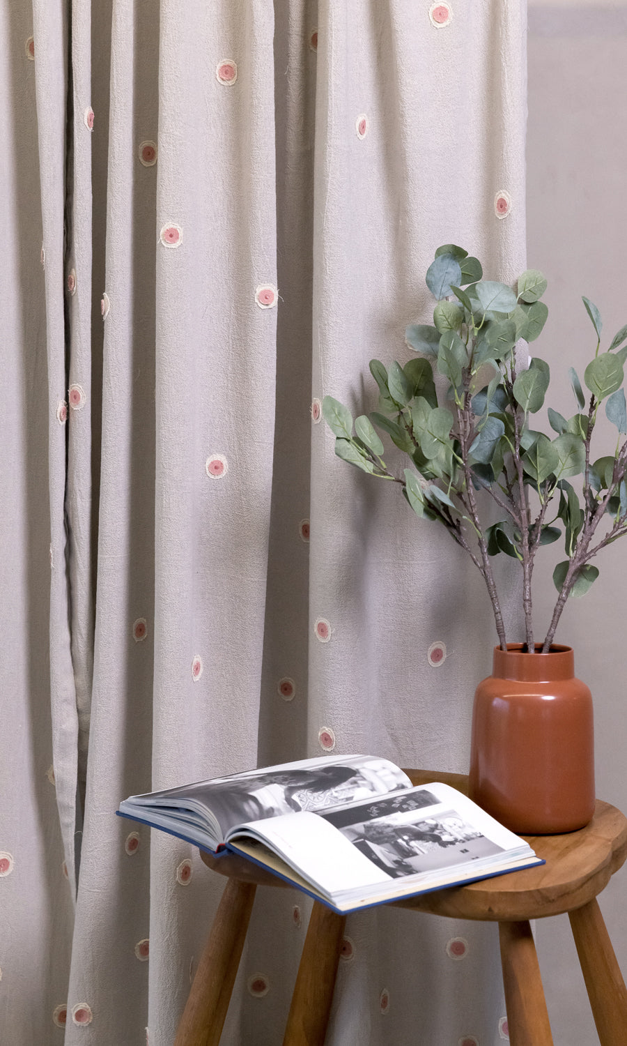 Dainty cutwork curtains