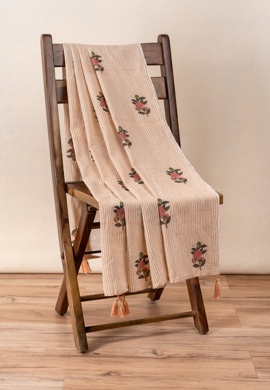 Rosey Radiance Linen Throw
