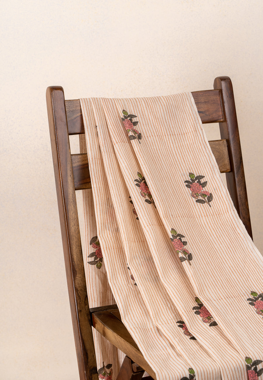 Rosey Radiance Linen Throw