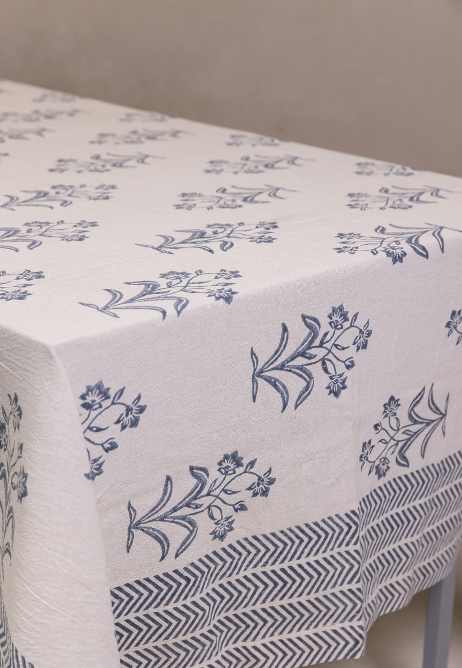 Block Indigo Enigma Table Cloth