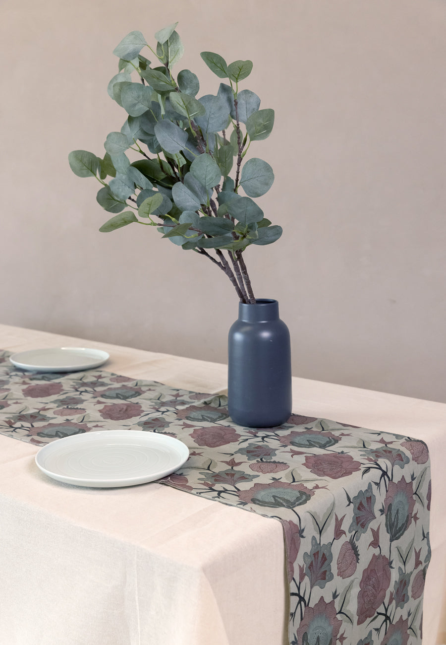 Florally Yours Runner in Sea Green