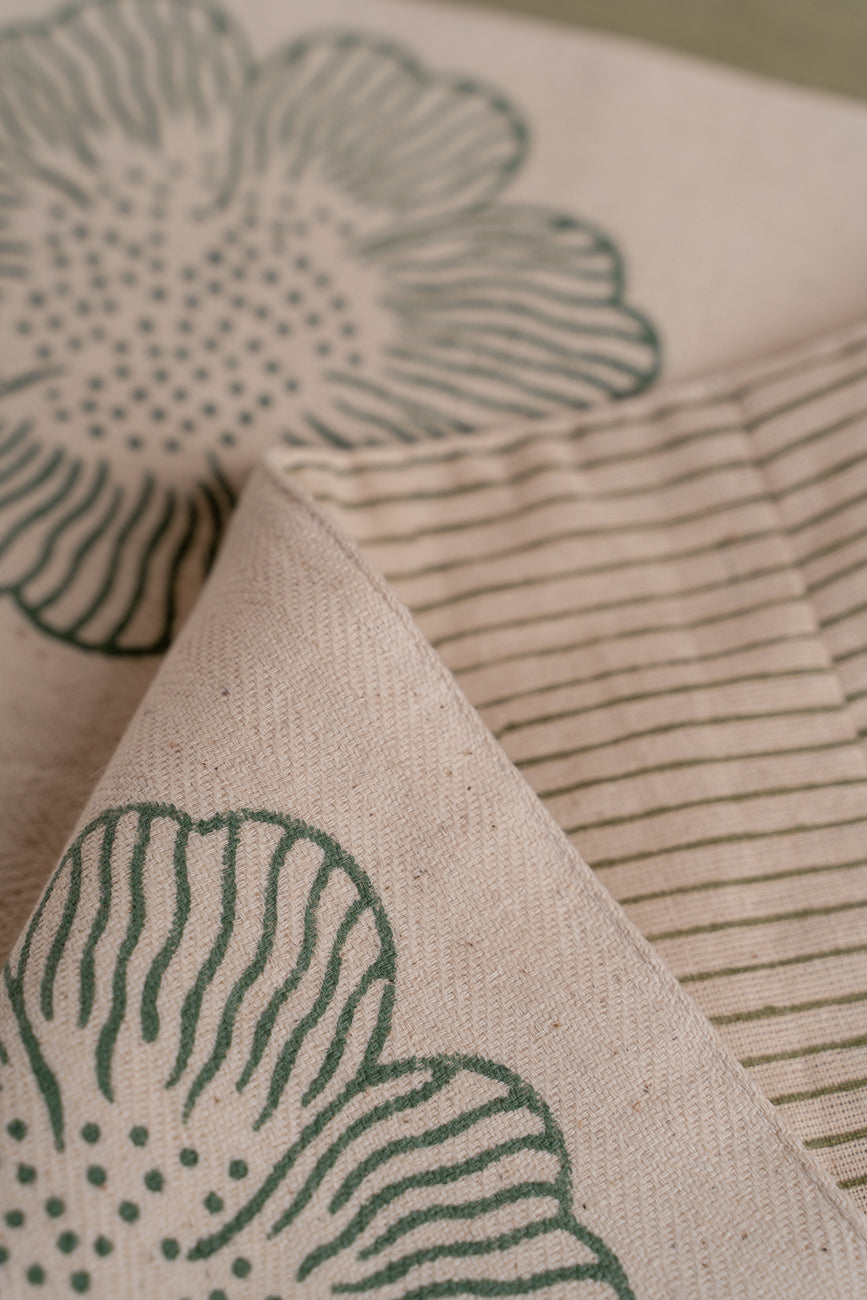 The Green Dhaliya Table Runner