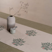 Gulmohar Table Runner with striped back