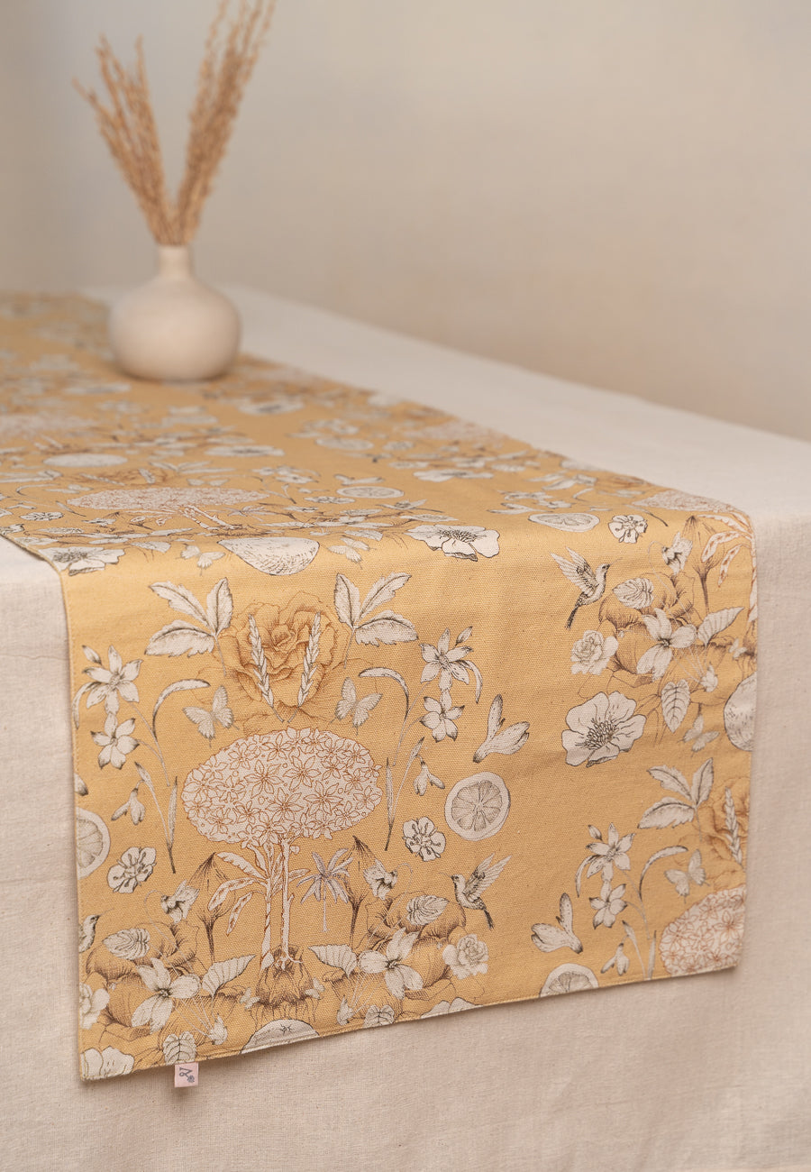 Garden Of Glamour Table Runner in Yellow