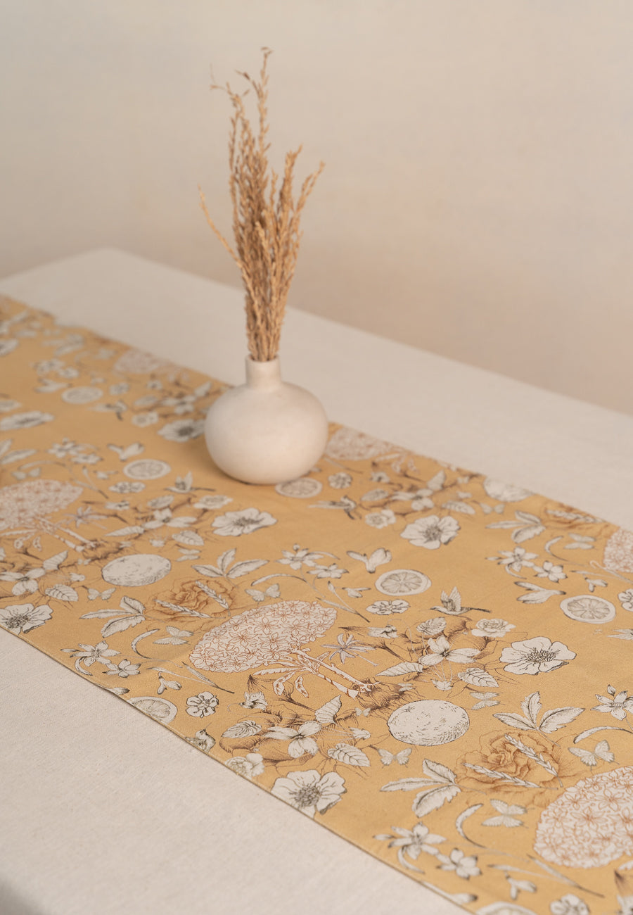 Garden Of Glamour Table Runner in Yellow