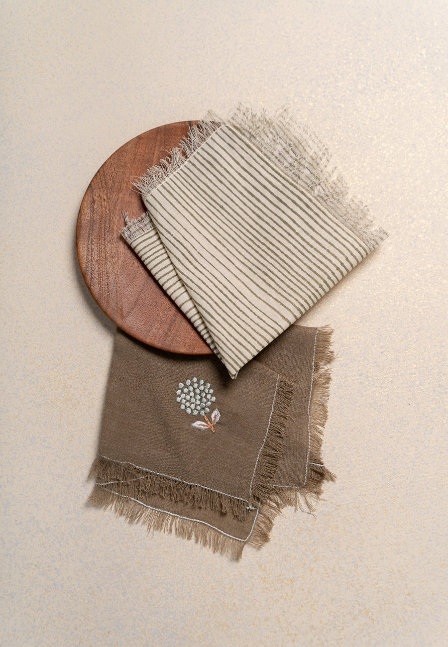 A Dandy Life Napkin in Green