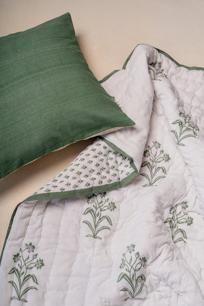 Green enigma butti quilt