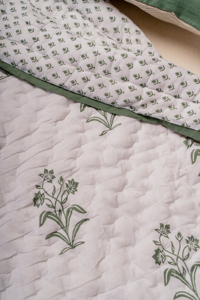 Green enigma butti quilt