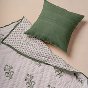 Sage green solid cushion cover