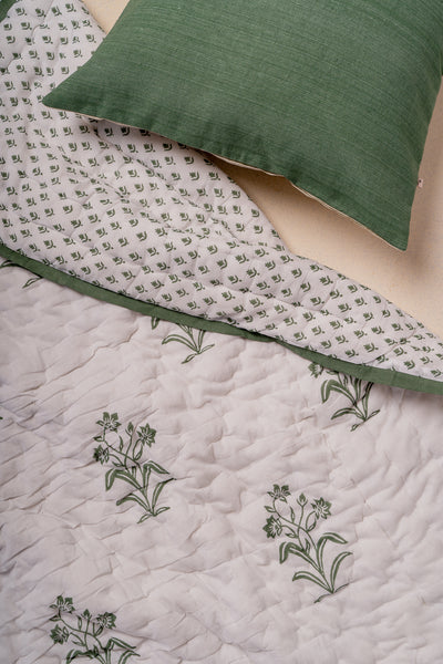 Green enigma butti quilt