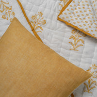 Yellow solid cushion cover see