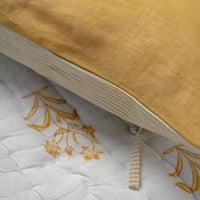 Yellow enigma butti quilt single bed (with 1 solid cushion cover)