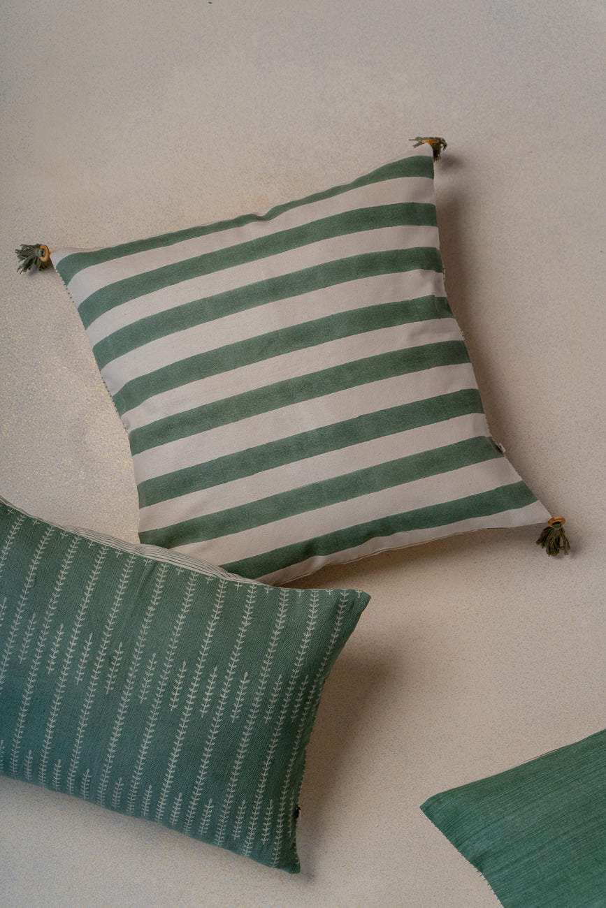 Bold & Beautful in Sage green cushion