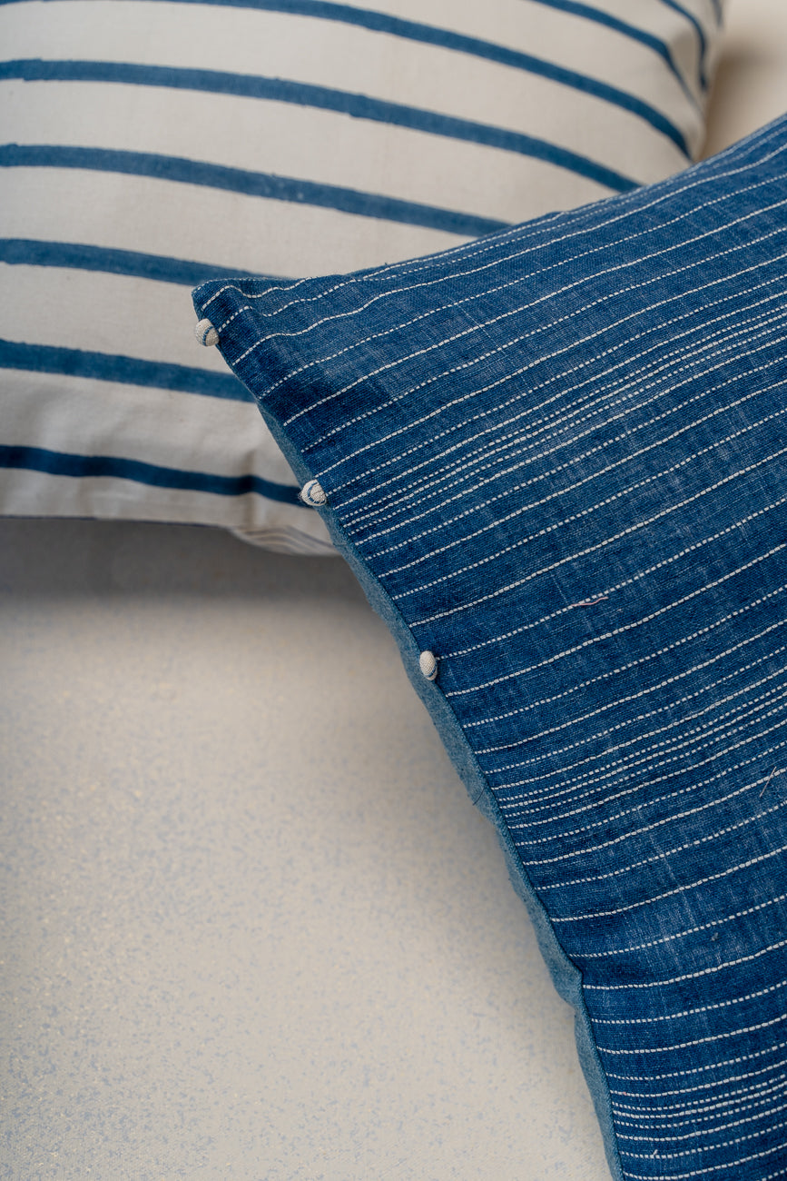 Tropical striped cushion cover