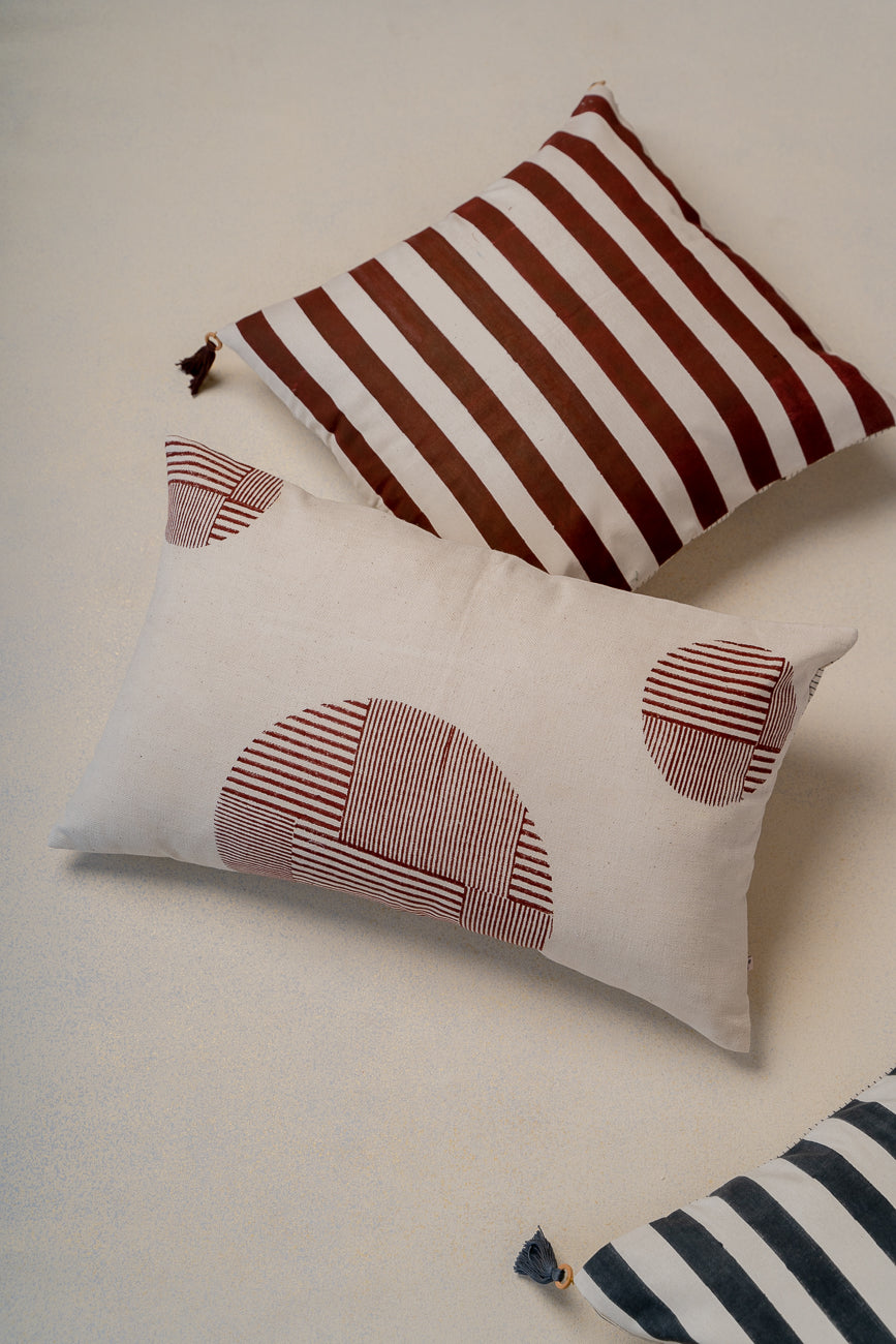 Bold & Beautful in Rust cushion