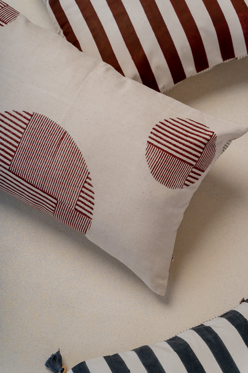 Bold & Beautful in Rust cushion