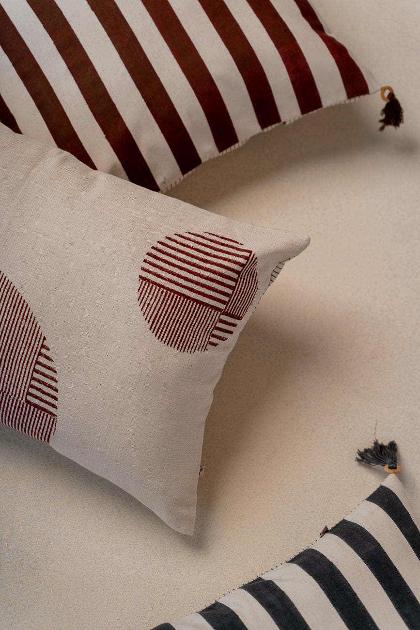 Bold & Beautful in Rust cushion