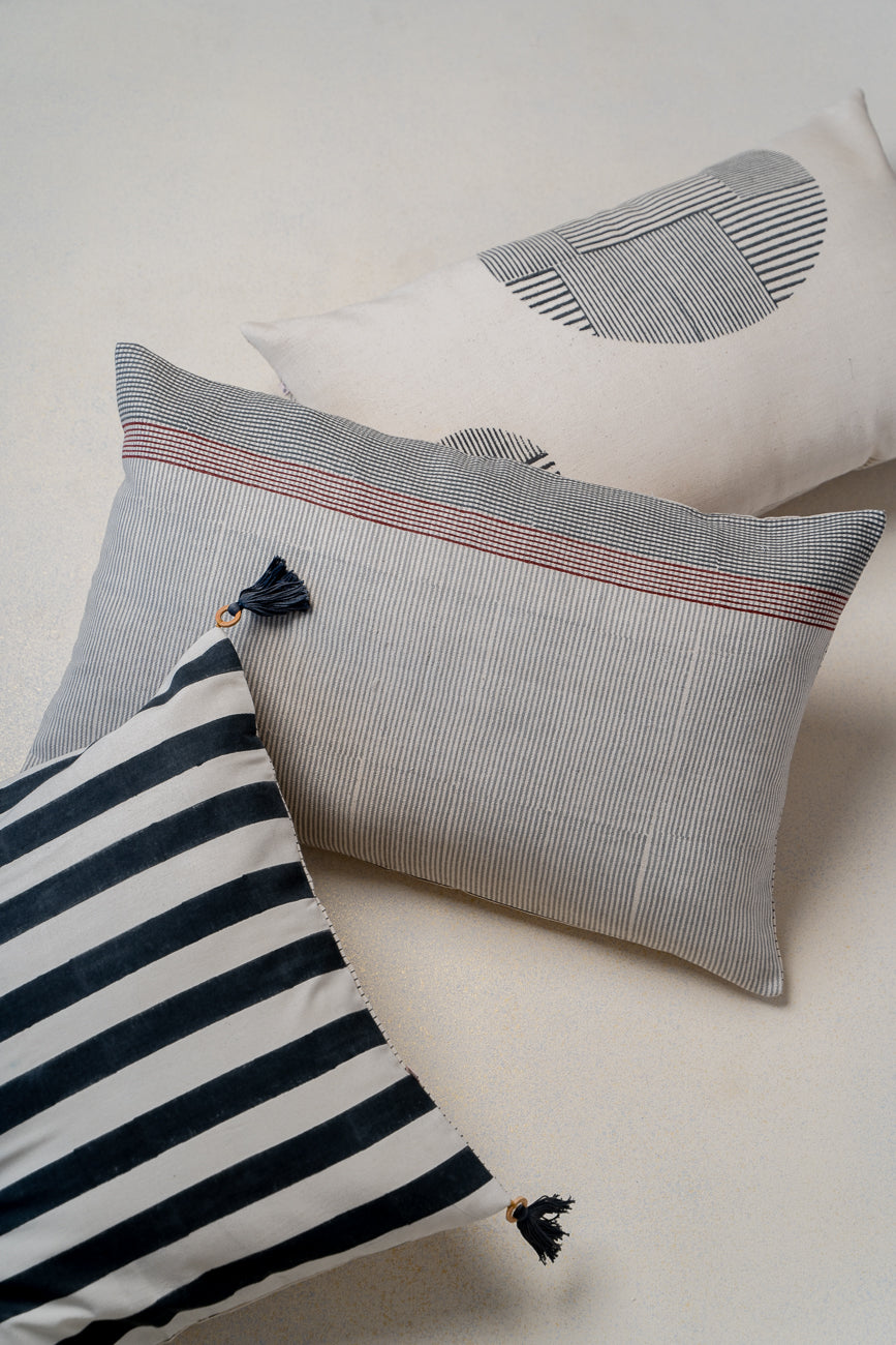 Bold & Beautful in Charcoal cushion