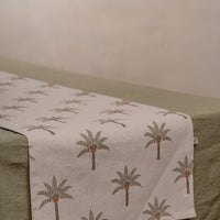 The calm palm table runner in grey