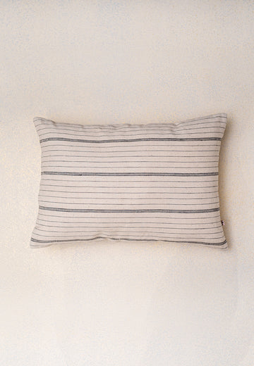 Iris monochrome striped cushion