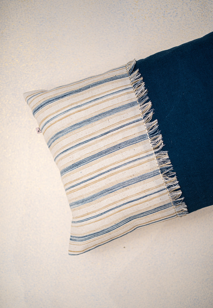 The Fringe Factor stripe cushion