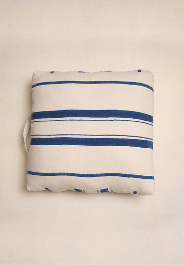 The Navy Striped Floor Cushion