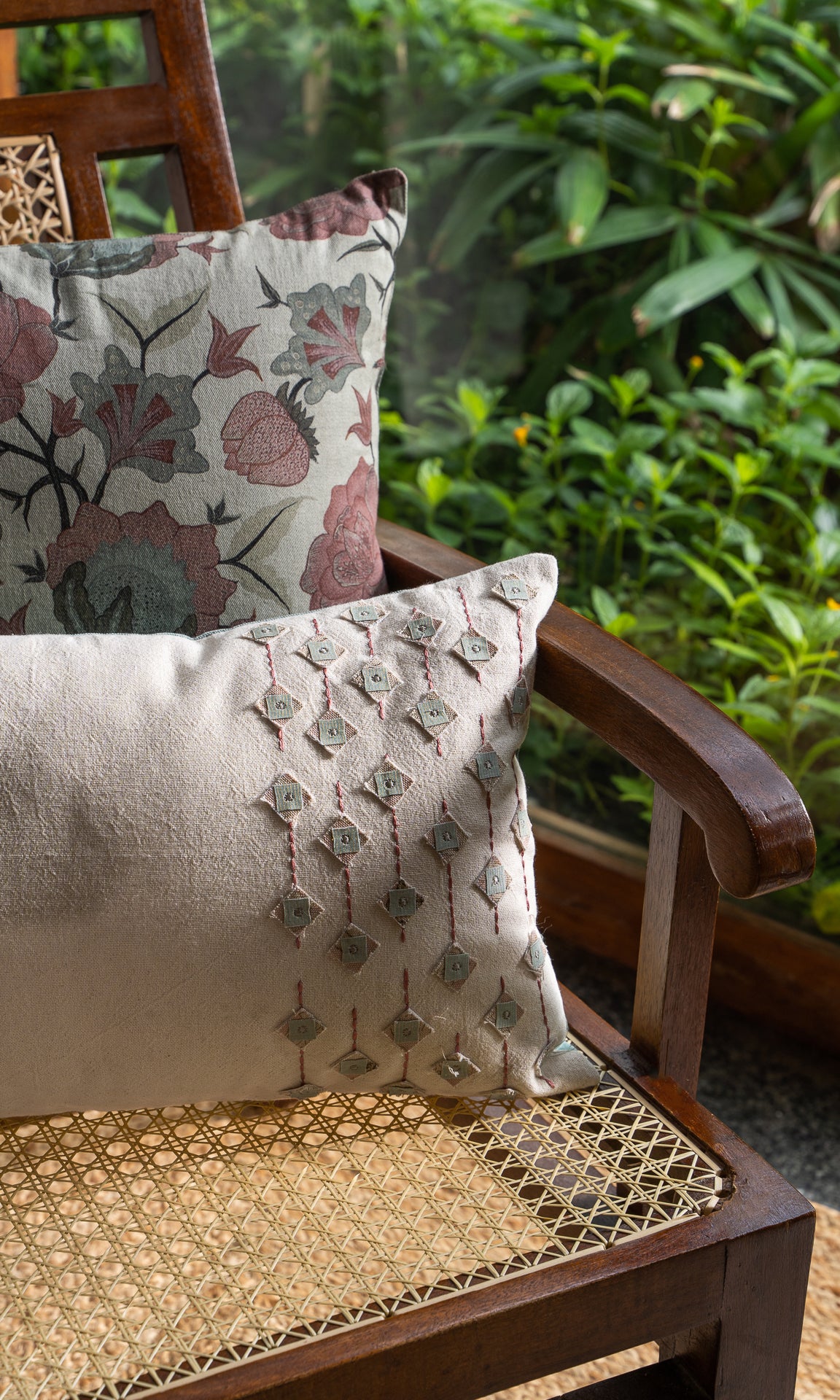 The Diamond in the Rough Cushions in Blue